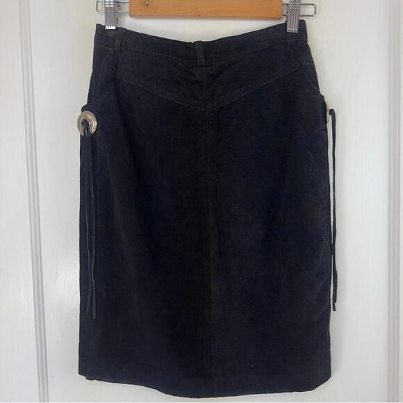 Vintage Suede Midi Skirt - Picture 2 of 6